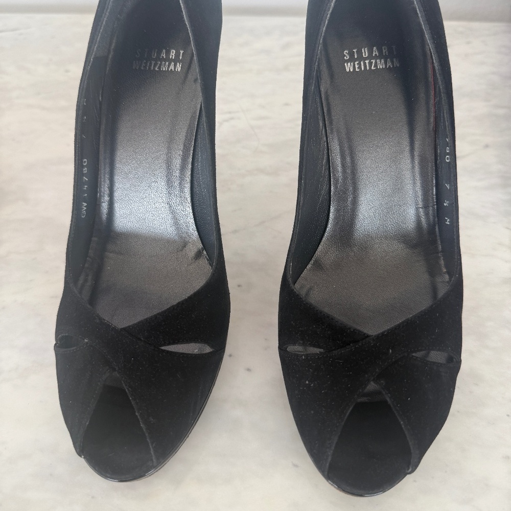 Stuart Weitzman Suede/Patent leather Pumps